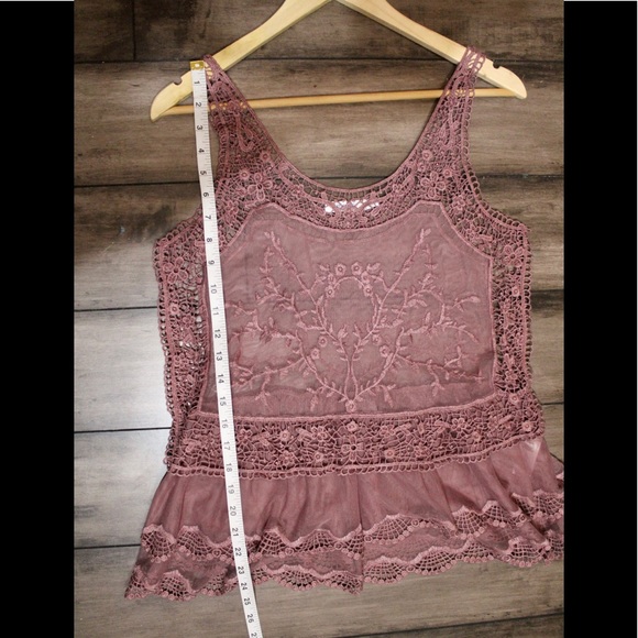 Rose Crochet Sheer Lace Top - Ricki’s - Picture 6 of 7